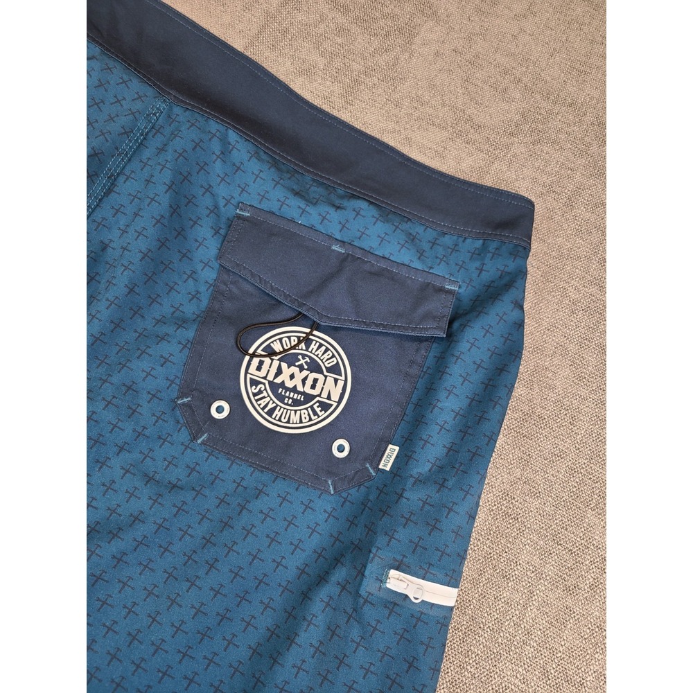 Dixxon Board Shorts Mens 44 Navy Swimming Drawstring Cargo Pockets Hammer Print
